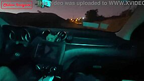 I culeo with the conductora in her car, cum on tits and mouth