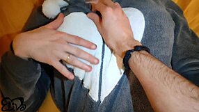 Easter Bunny Deepthroats Cock And Swallows Cum!