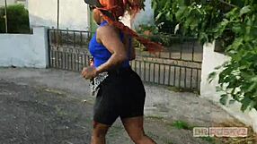 Redhead with Giant Ass Trains Intensely for Lover