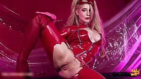 Teen in Persona 5 Costume Works Out with Anal Vibrator in 4K.