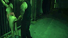 Blonde teen endures anal punishment in bondage on webcam