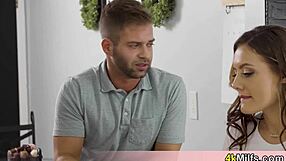 Busty Housewife Seduces Neighbor for Threesome Fun!