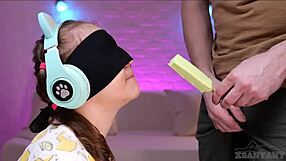 Friend tricks student with ice cream cumshot