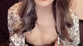 個撮ワンピースのお姉さん女装が静かにオナニーする動画