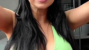 Big tits babe sucks expertly with rimjob and ball sucking in casting