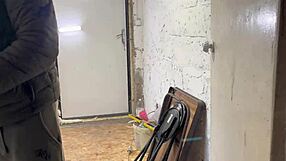 Step mom sucks construction worker son