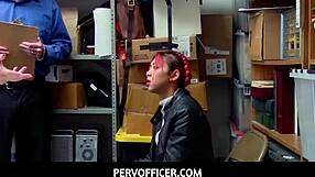 pervofficer - hot asian milf christy love has sex with security guard to get virgin stepdaughter off of shoplifting charges
