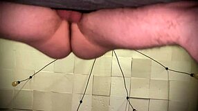 Underneath View Of Fucking Toy With Bouncing Balls And Thrusting Cock Until Cum!