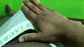 Man Performs Solo Handjob On His Black Cock In Intimate Setting