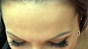 Big tits babe sucks expertly with rimjob and ball sucking in casting