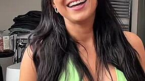 Big tits babe sucks expertly with rimjob and ball sucking in casting