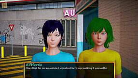 My new family plays a fun game together in the living room.