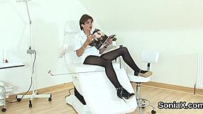 Unfaithful English MILF Sonia Spreading Her Big Tits