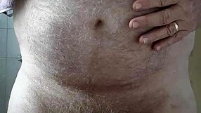 rustyas1 - happy hairy big belly me masturbating with small cock to orgasm near neighbors