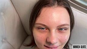 this cutie is insatiable i use her holes again hot sex with real gf