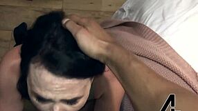 Brunette Stepmom Alex More Rides Alex Legend in Kitchen POV