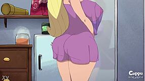 Pacifica gives Cappu a handjob with her big tits.