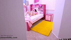 beautiful brunette teen caught watching porn by step-dad!