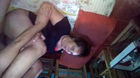 She sucks me then I fuck her missionary and play with her tits at night