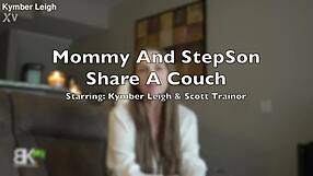 Mommy and Stepson Share a Couch for Deepthroat Action with Monster Cock and Cum Swapping