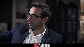 Hot Brunette Babe Engages In 3-Way Sex With Casting Pornstars