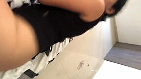 Watch this cute teen get fucked by monster cock at home!