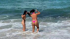 Two beauties enjoy coral cove beach in cabo