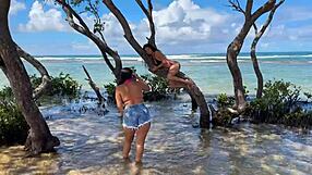 Two beauties enjoy coral cove beach in cabo