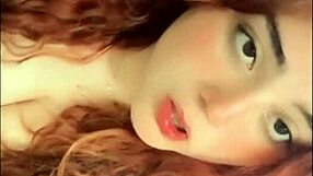 Hot redhead prostitute teases with her pussy