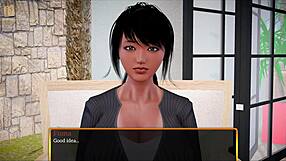 My new family plays a fun game together in the living room.