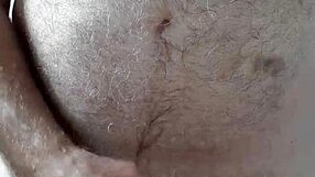rustyas1 - happy hairy big belly me masturbating with small cock to orgasm near neighbors