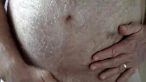 rustyas1 - happy hairy big belly me masturbating with small cock to orgasm near neighbors