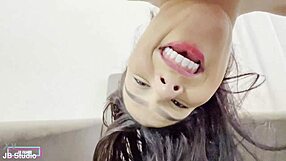 Wet Latina Brunette With Big Ass Squirts From Her Pussy During Intense Interracial Sex