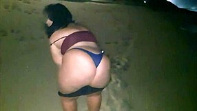 First Time Bathing With BBW, Tongue Piercing And Nipples Exposed