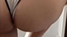 Skinny Brazilian's first pussy experience