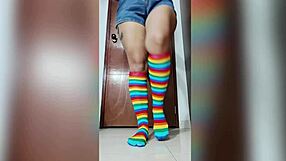 Intense Footjob from Kyleiellish's Small Oiled Feet for Horny Lovers