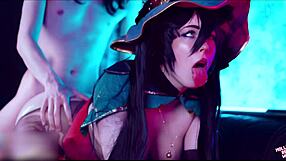 astrologer mona settles her debts with mollyredwolf in a 4k scene