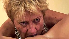 The teen says, 'Let me rim your pussy from behind, mature lady'