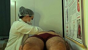 ereção durante consulta com a enfermeira leads to tight pussy fucking in hospital