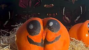 Teen Feels Intense Double Creampie In Pumpkin Patch