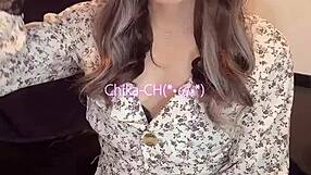 個撮ワンピースのお姉さん女装が静かにオナニーする動画