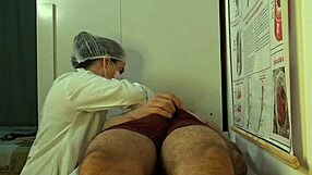 ereção durante consulta com a enfermeira leads to tight pussy fucking in hospital