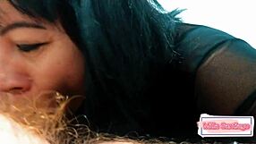 Secretary sucks cuckold husband before starting work