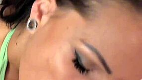 Big tits babe sucks expertly with rimjob and ball sucking in casting