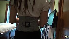 Lesbian Milf Reprimands Brunette Secretary With Scissoring And Ass Licking