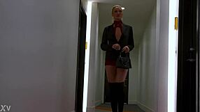 Wow! This beautiful blonde prostitute delivers a hardcore experience with rough fucking and swallowing!