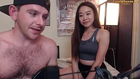 Asian Cam Models with Small Tits Perform Live Blowjob Show