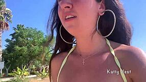 i'm a crazy 18 yo girl peeing in my wet panties on public beach then sunbathing