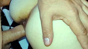 Skinny Wife's Tight Ass in POV Doggy Anal