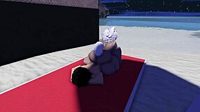 roblox character caught on public beach